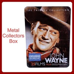 John Wayne The Tribute Collection DVD Tin Set 25 Films Western Mill Creek 4-Disc